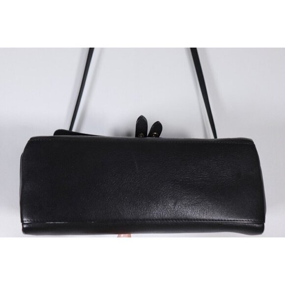 Aritzia Wilfred Women’s One Size Black Crossbody Flap Bag Glossy Leather Purse - Picture 16 of 16